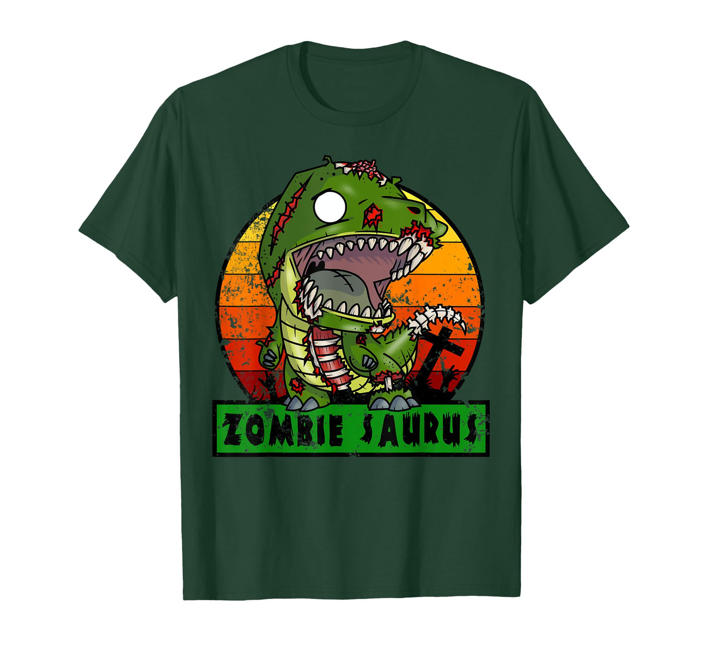 Zombie Saurus Zombiesaurus Dinosaur Halloween Costume Boys T-Shirt