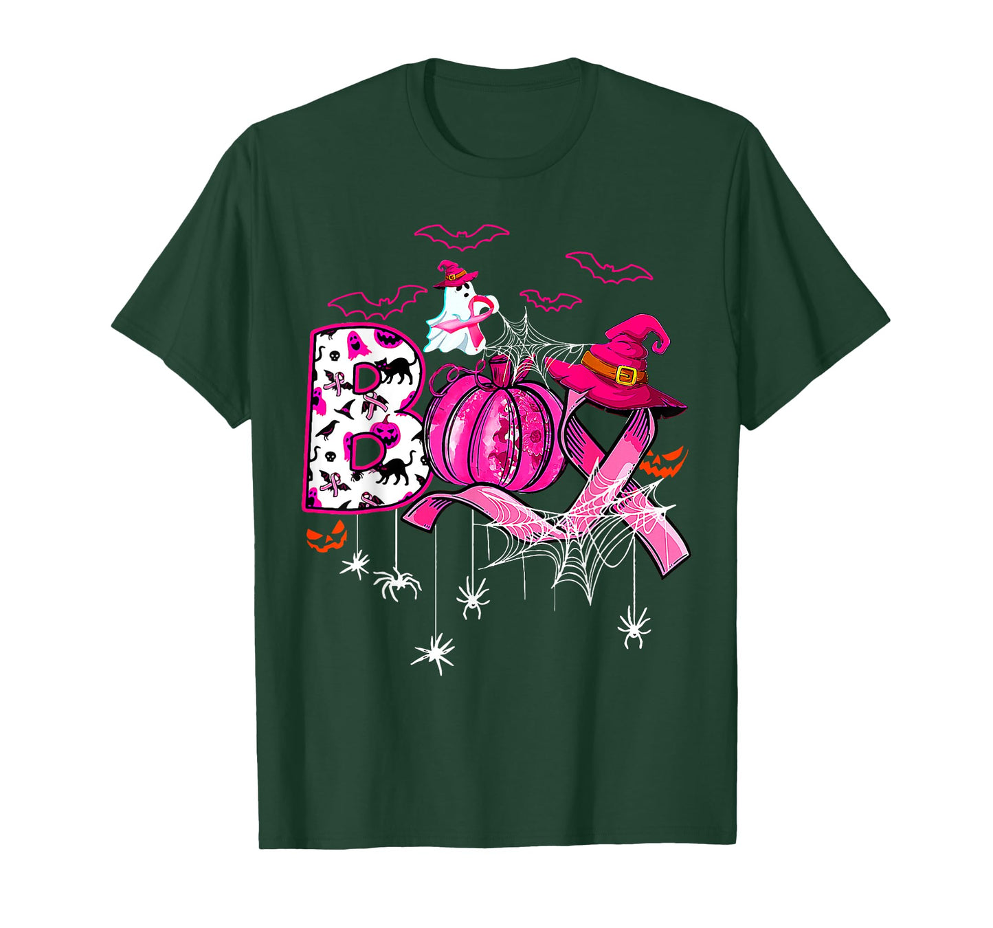Boo Breast Cancer Is Boo Sheet Pink Ribbon Ghost Halloween T-Shirt