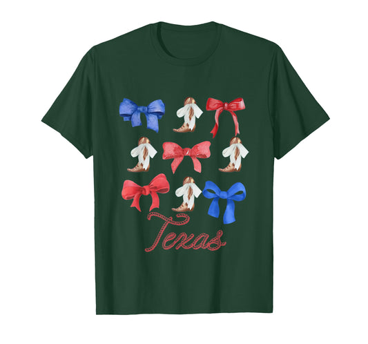 Coquette Bow Texas Cowgirl, Cute Houston T-Shirt