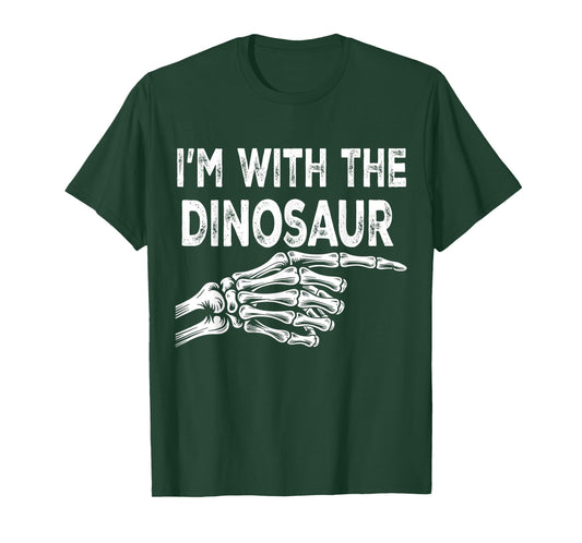 I'm with Dinosaur Halloween Costume Party Matching Dinosaur T-Shirt