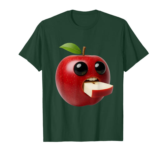Niche Fruits Funny Apple Meme Brainrot Surreal T-Shirt