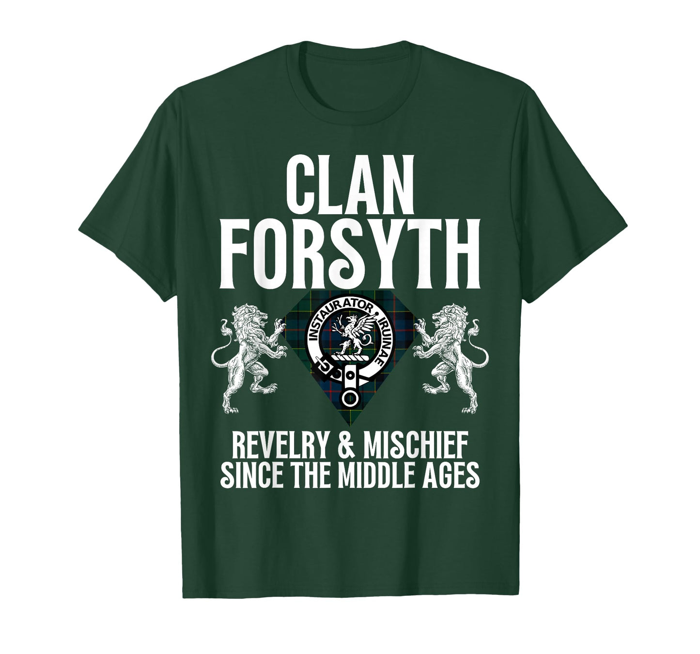Forsyth Clan Scottish Name Coat Of Arms Tartan Family Party T-Shirt
