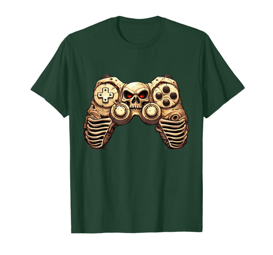 Halloween Skeleton Zombie Gaming Controllers Mummy Boys Kids T-Shirt