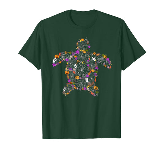Sea Turtle Halloween Spider-web Pumpkin Ghost Halloween T-Shirt