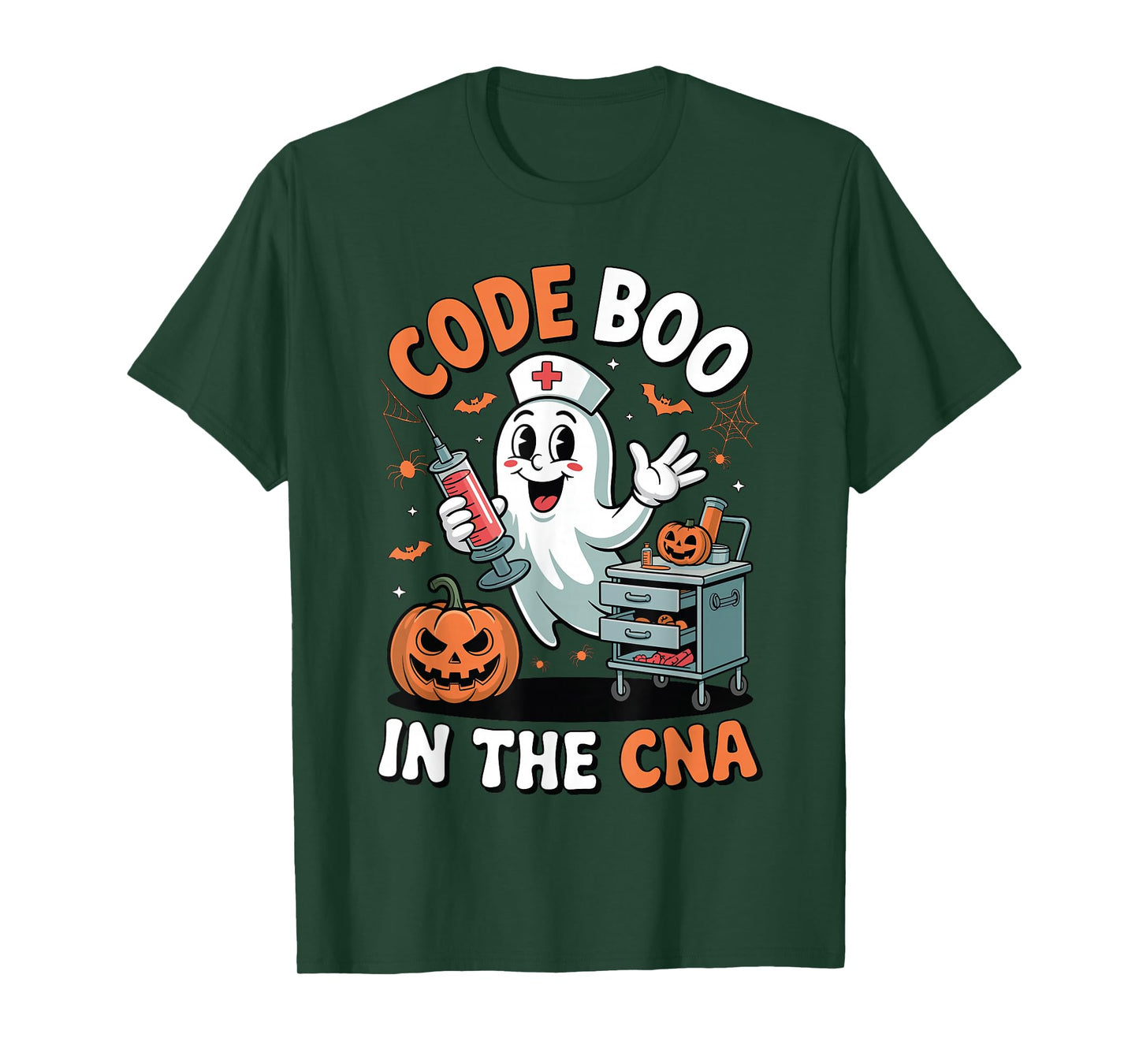Code Boo in The CNA Funny Medical Halloween CNA Nurse T-Shirt