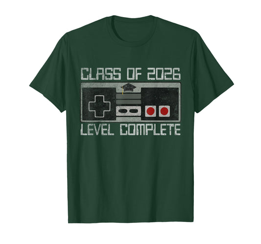 Class of 2026 Level Complete Senior Graduation For Gamer T-Shirt