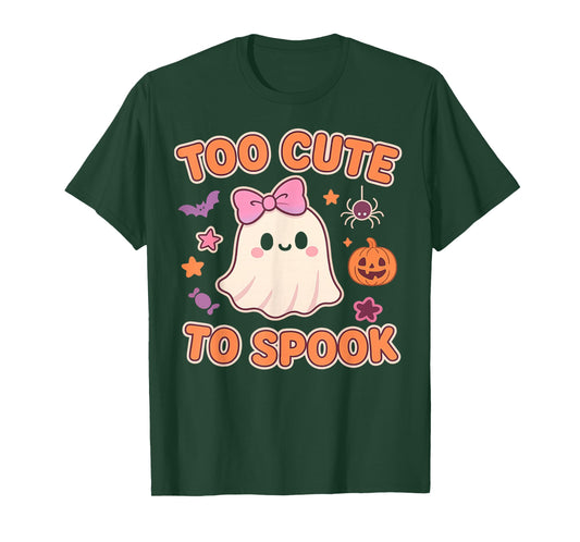 Kawaii Halloween Ghost, Too Cute to Spook Pastel T-Shirt