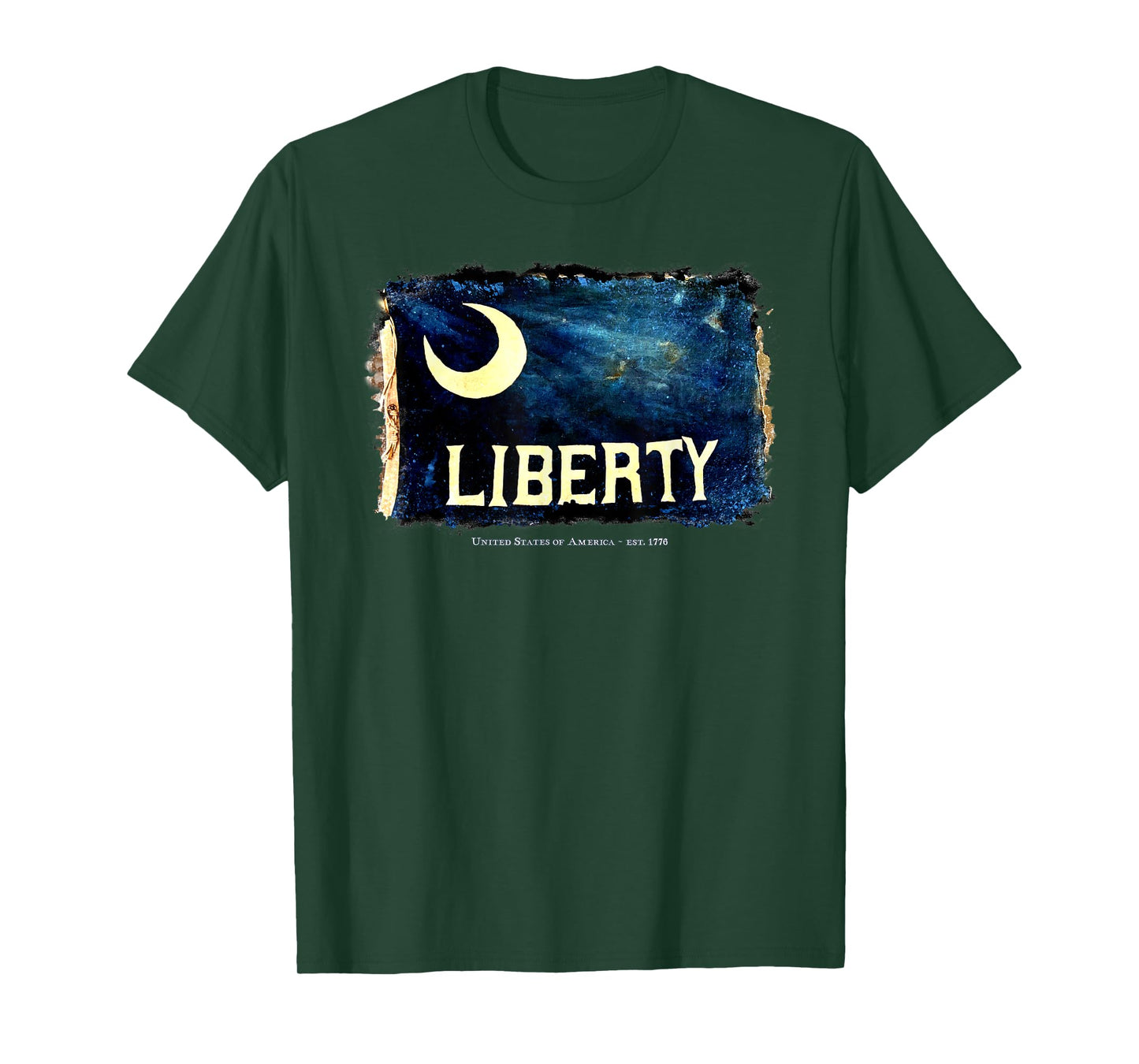 American Flag LIBERTY Ft Moultrie South Carolina Militia T-Shirt for Women Men