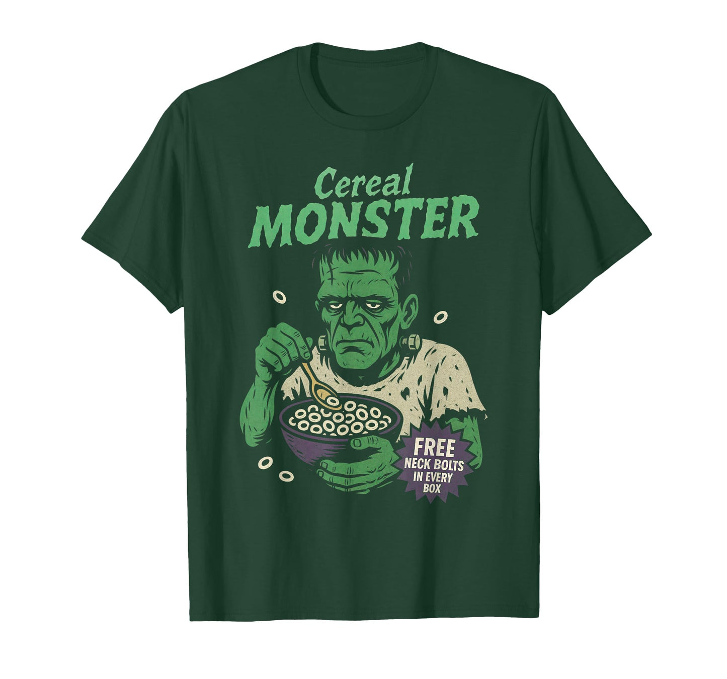 Cereal Monster Green Creature – Classic Horror Gift T-Shirt