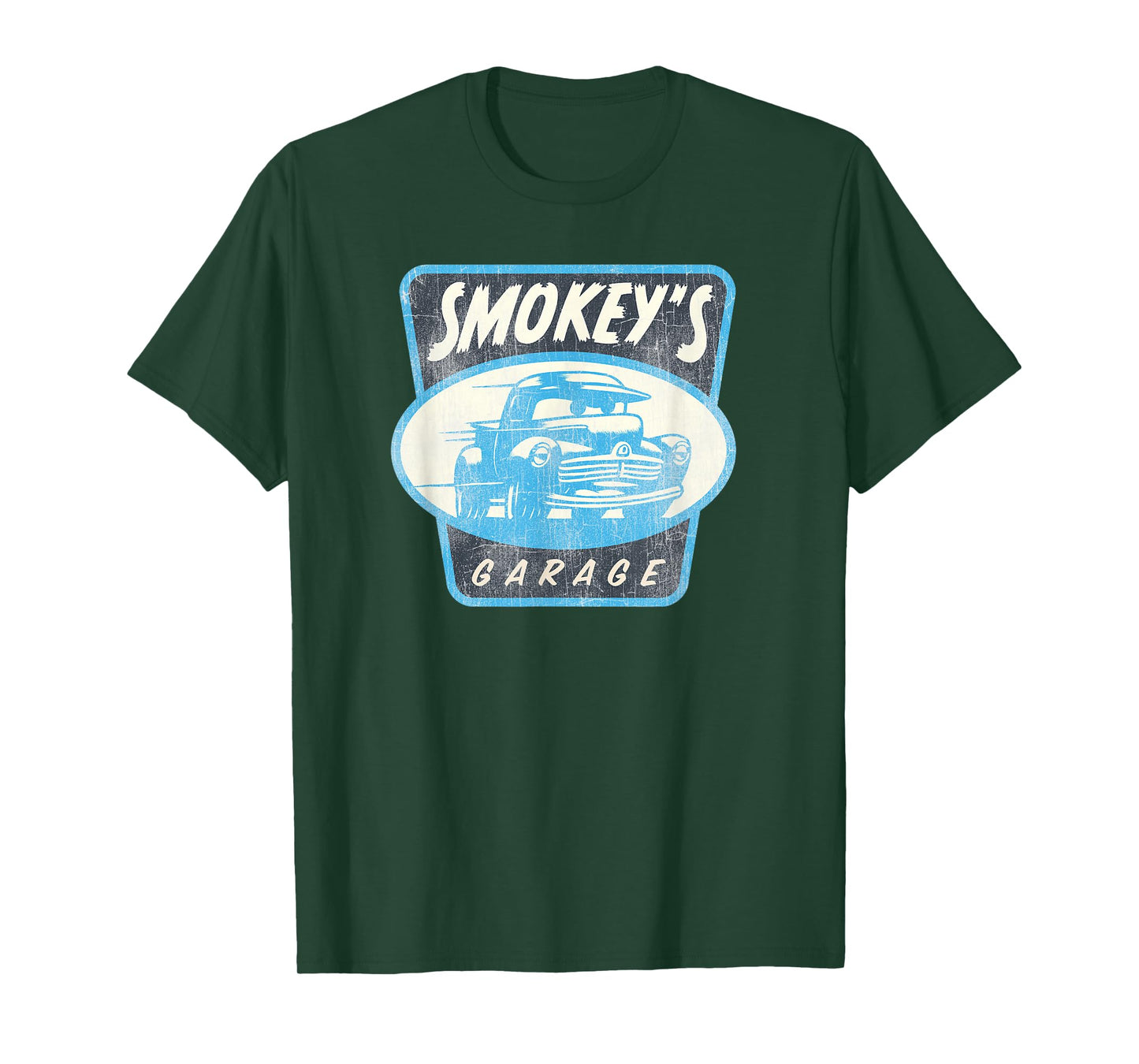 Disney Pixar Cars Vintage Smokey's Garage Faded Logo T-Shirt