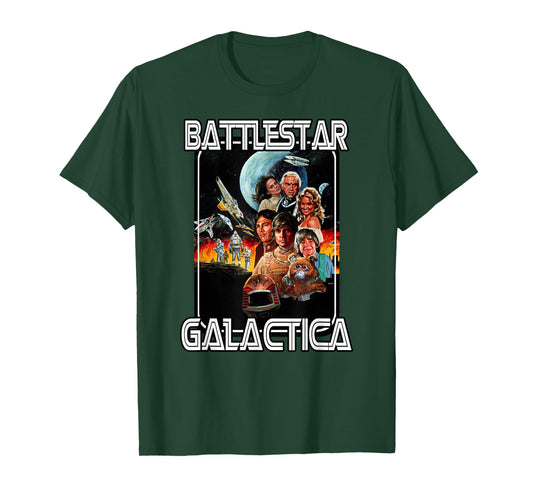 Battlestar Galactica Retro Poster T-Shirt Small