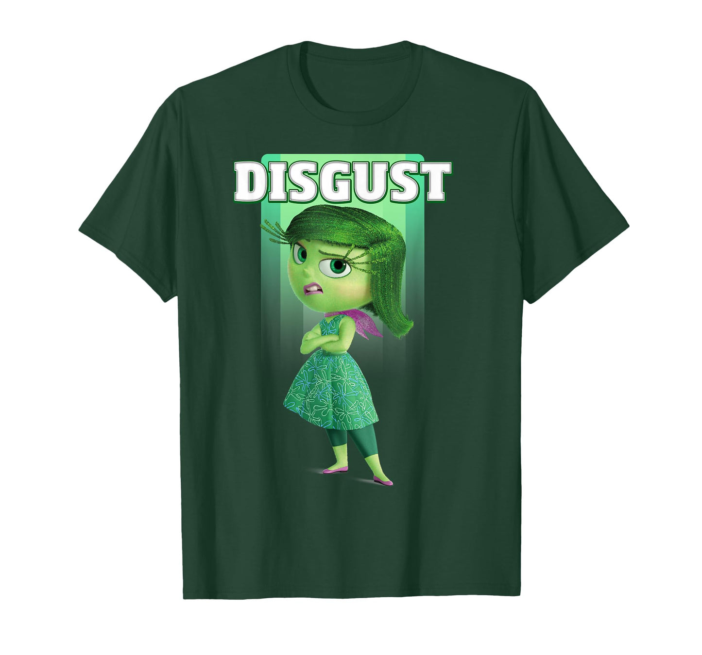 Disney Pixar Inside Out Disgust Green Retro Poster Logo T-Shirt