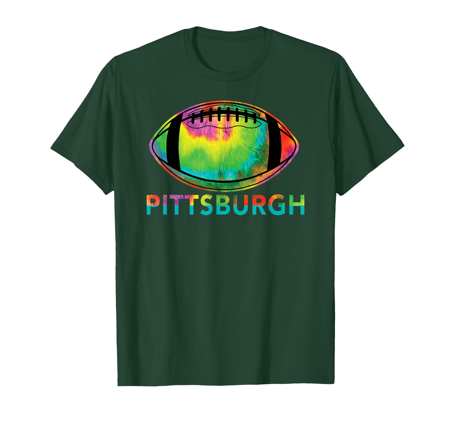 Tie Dye Cool Football Design Apparel Pittsburgh T-Shirt