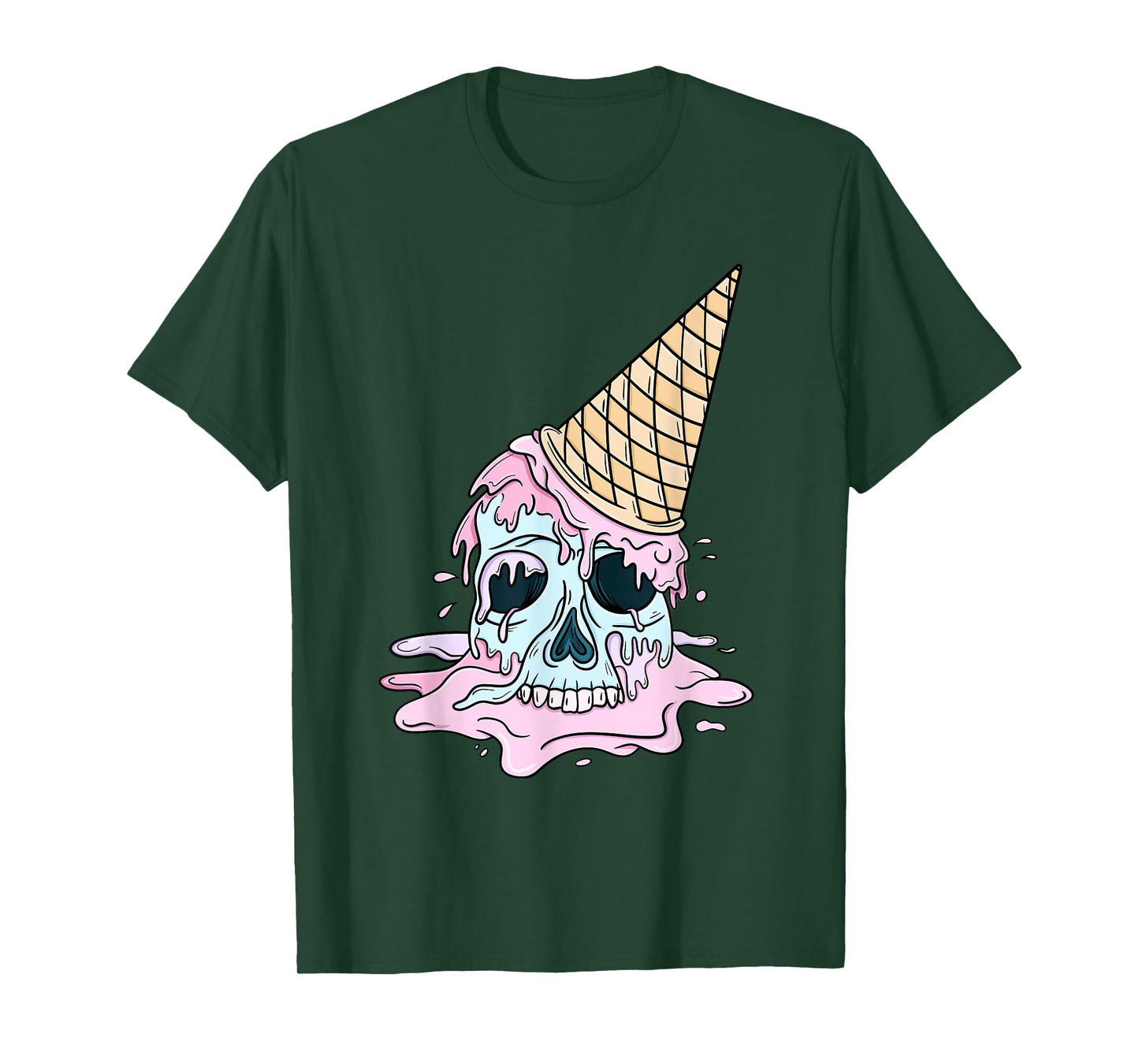 Kawaii Pastel Goth Cute Creepy Ice Cream Skull Anime Summer Men Women Girls Kids T-Shirt