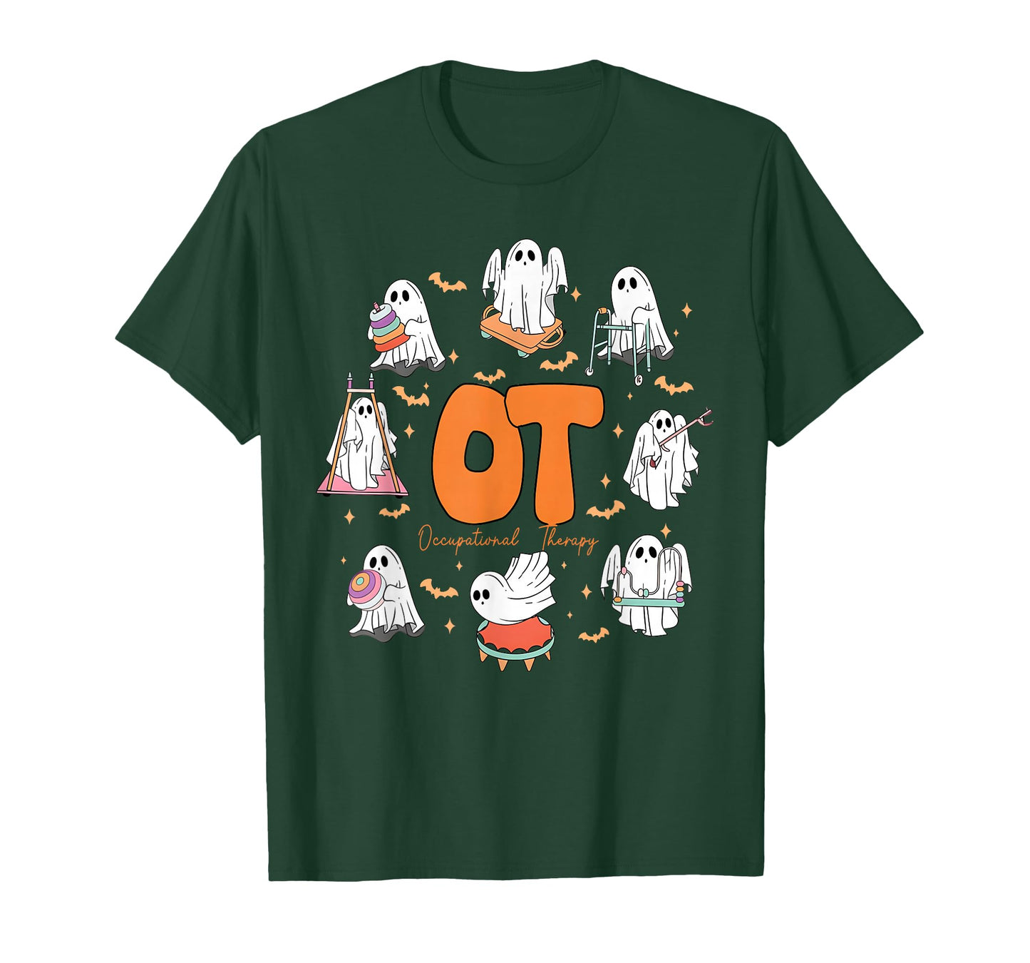 Occupational Therapy Halloween Funny Spooky Ghost OT Therapy T-Shirt