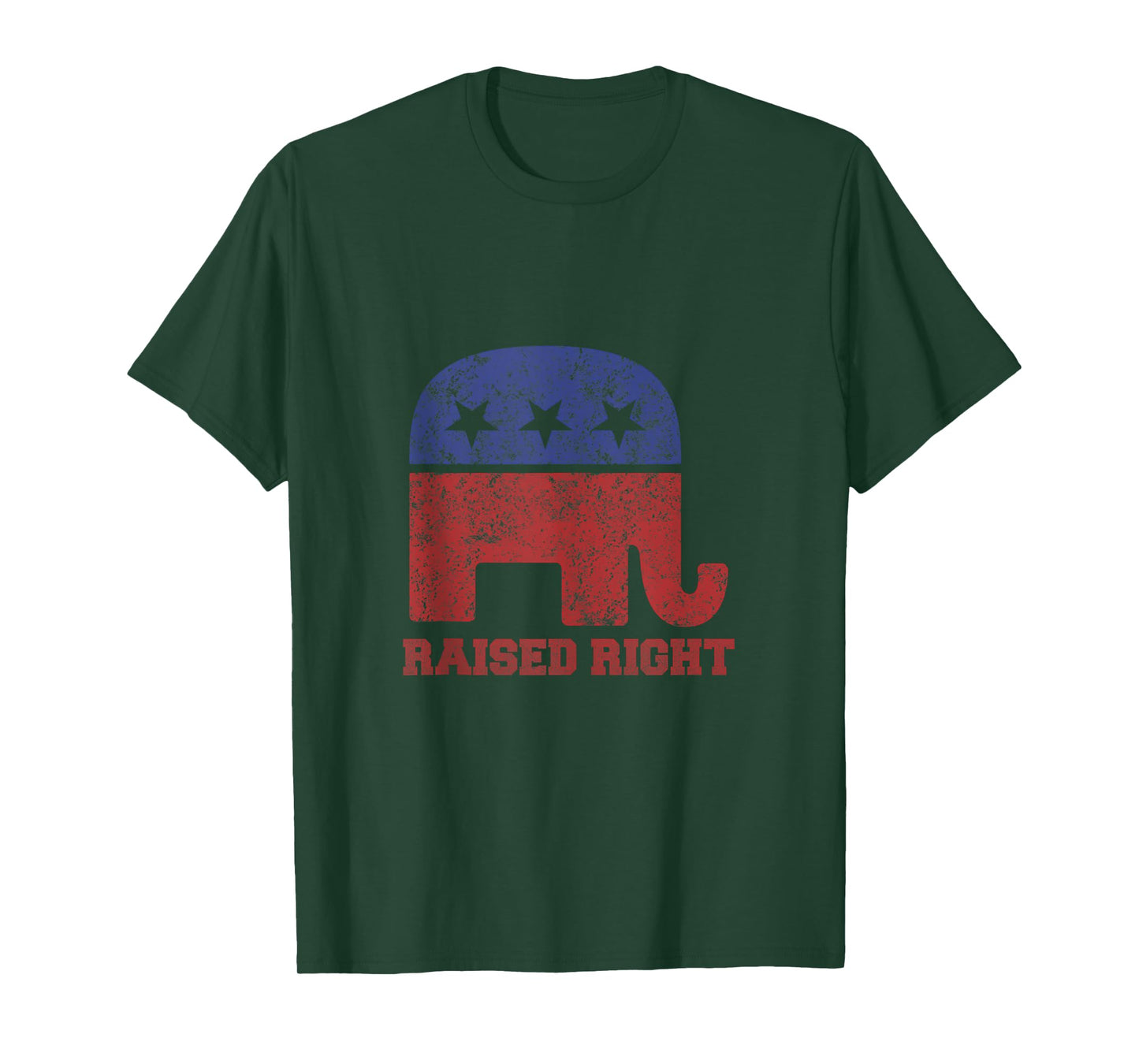 Raised Right! Republican Elephant Vintage Logo Tank Top