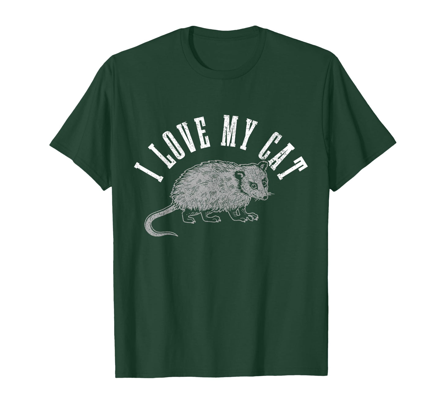 Opossum I Love My Cat Funny Opossum T-Shirt