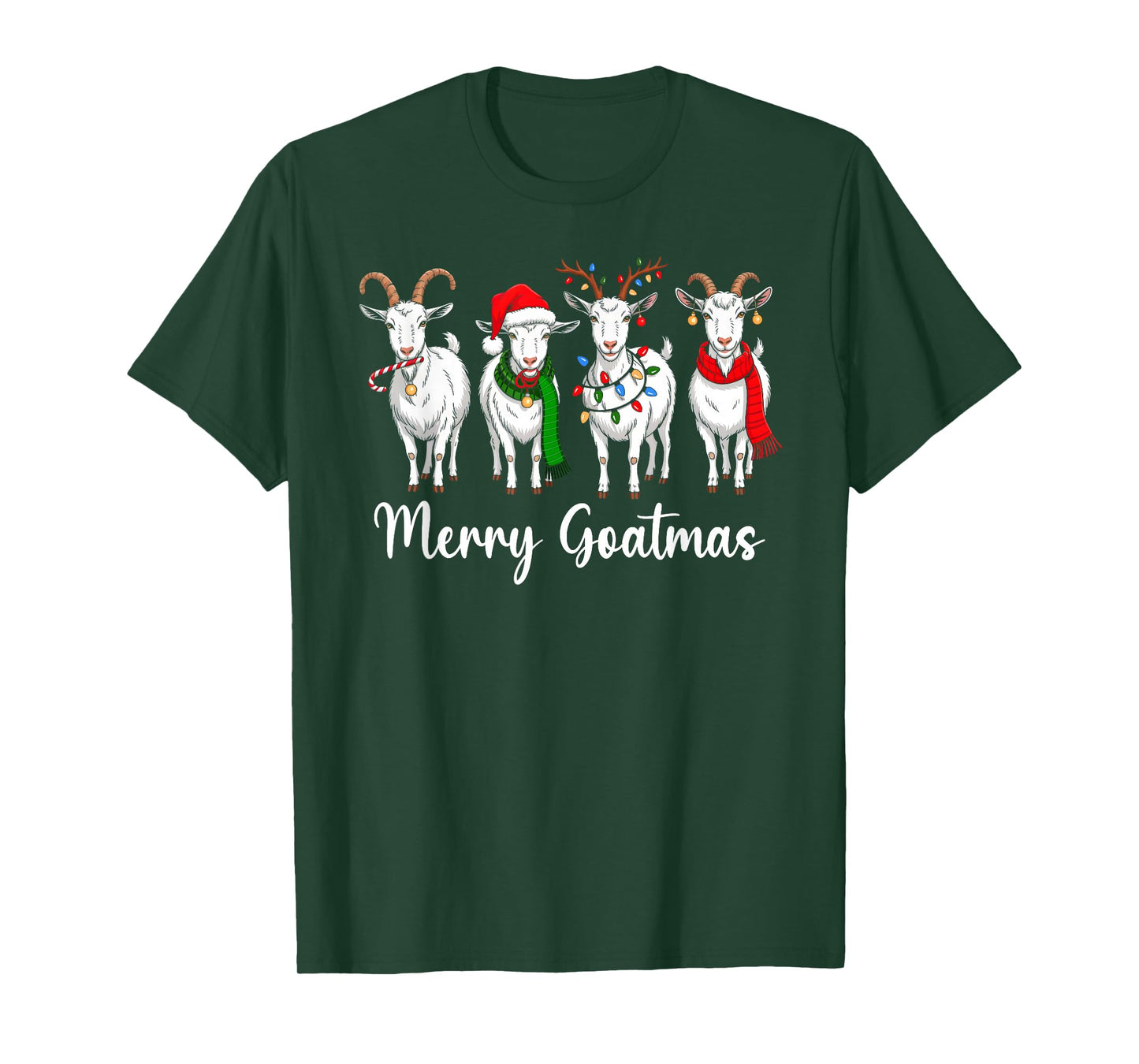 Merry Goatmas Santa Xmas Farm Animal Farmer Goat Christmas T-Shirt