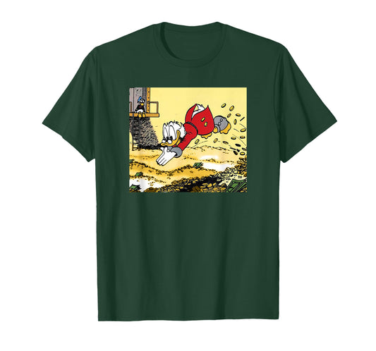 Disney DuckTales Scrooge McDuck Swimming in Cash T-Shirt