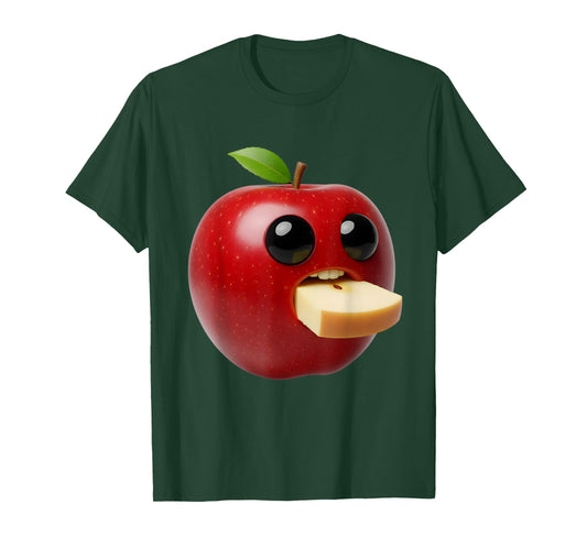 Niche Fruits Funny Apple Meme Brainrot Surreal T-Shirt