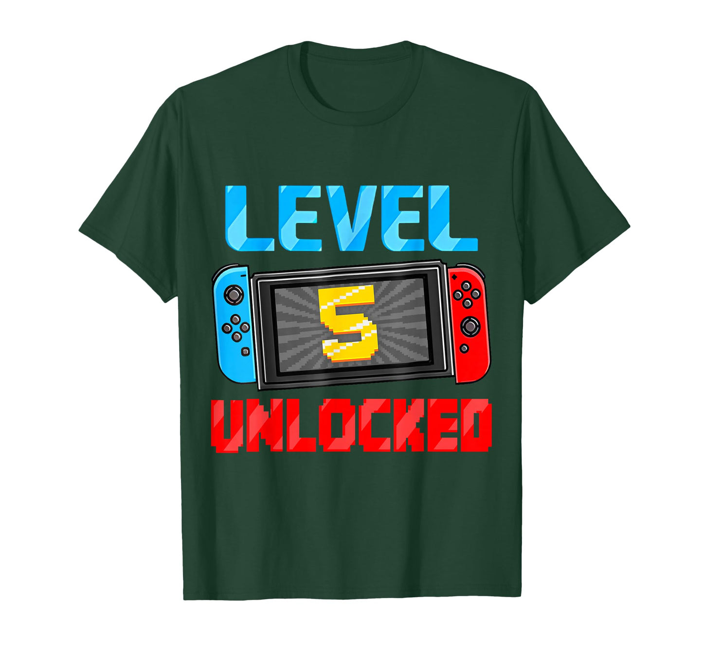 Level 5 Unlocked Gamer 5th Birthday Gift Video Game Boys T-Shirt