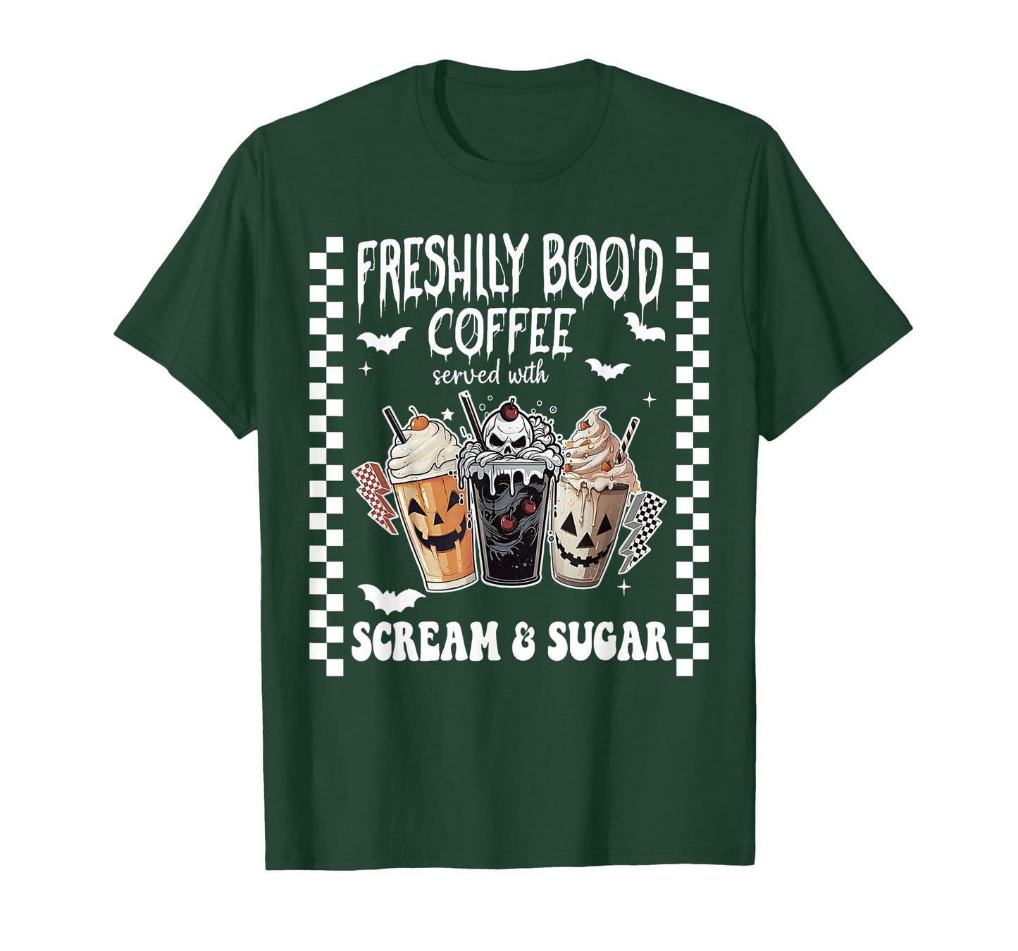 Halloween Coffee - Freshly Boo’d Coffee Scream and Sugar T-Shirt