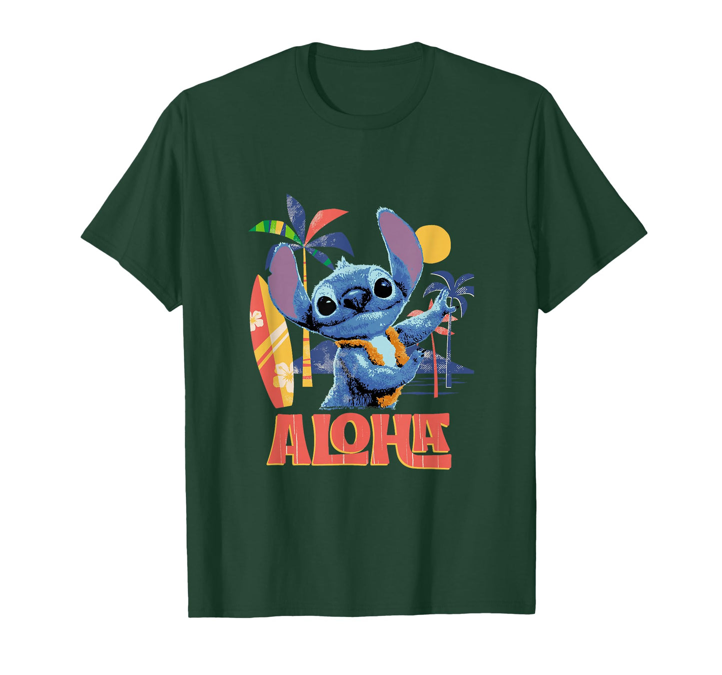 Disney Lilo & Stitch Aloha Hula Dance Distressed T-Shirt