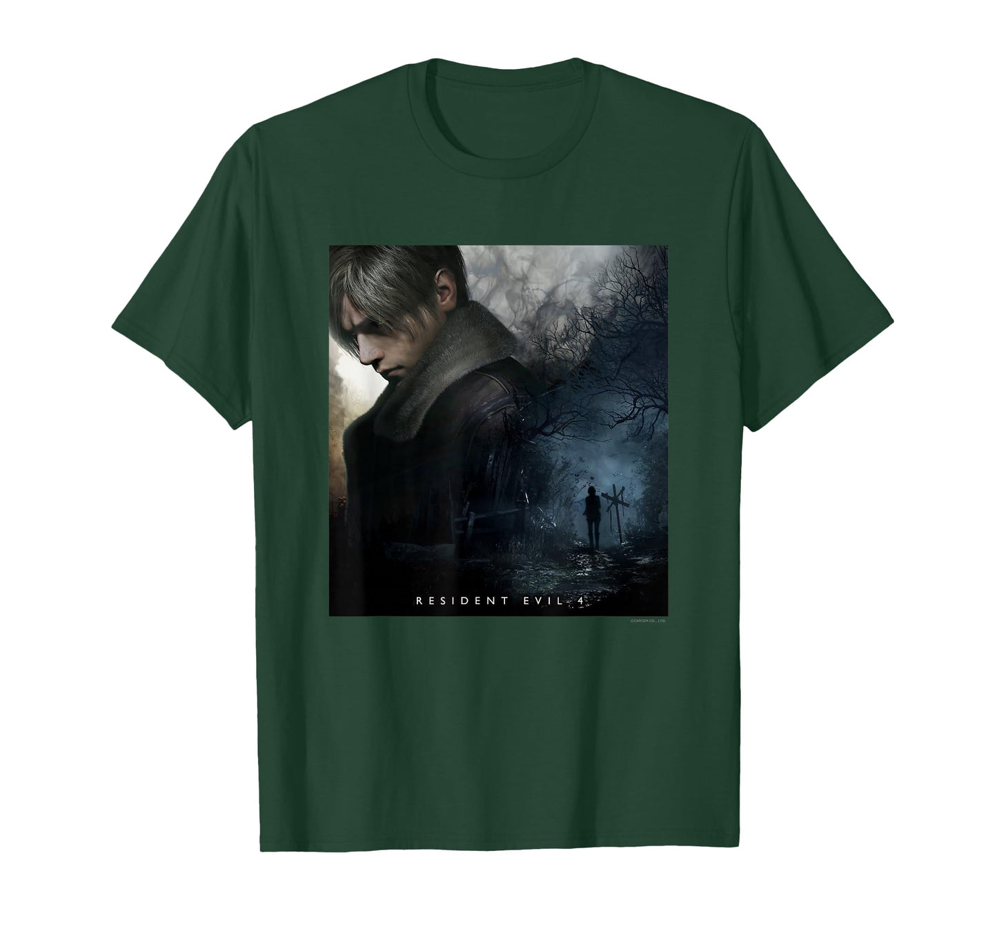 CAPCOM Resident Evil 4 Black Cotton T-Shirt - Classic Fit, Crew Neck, Short Sleeve