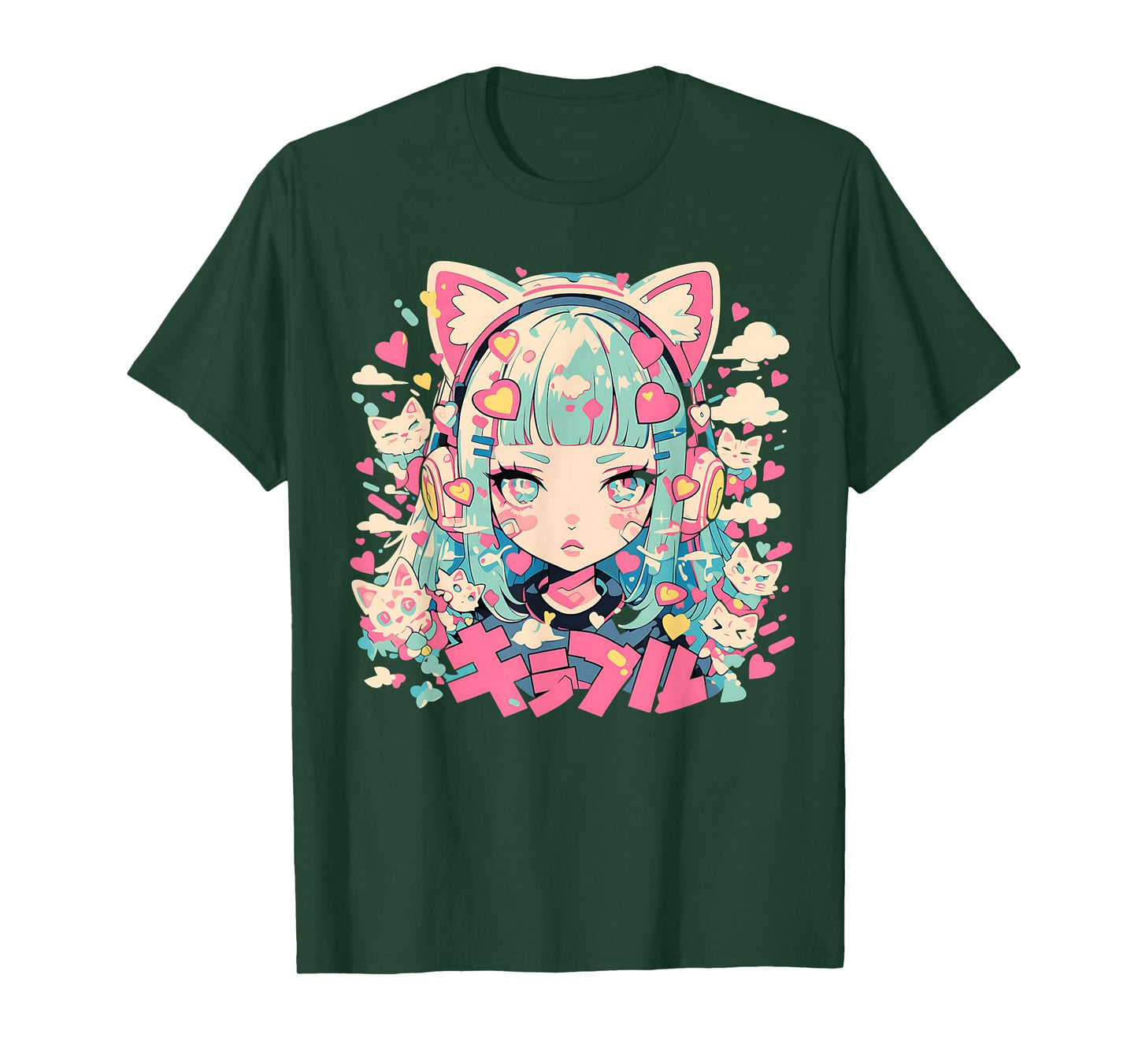 Anime Waifu Cute Anime Manga Cat Girl Sweet Retro Japan T-Shirt