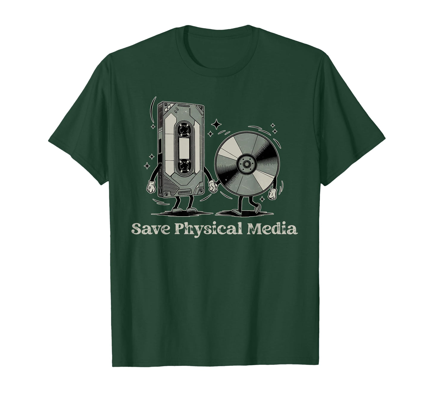 Save Physical Media - VHS CD DVD Blu-ray Vinyl Record T-Shirt