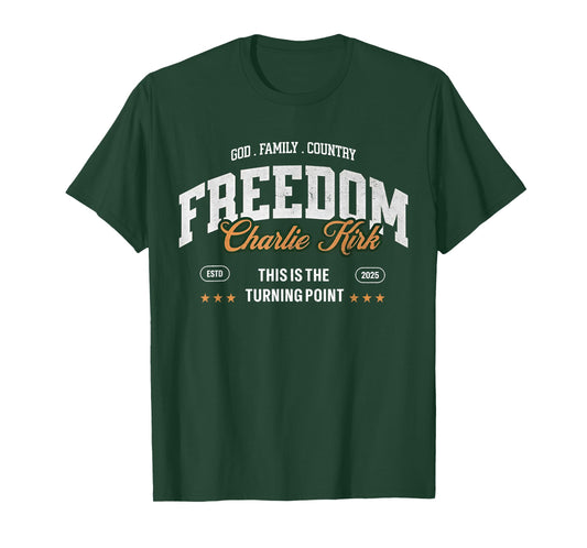 God Family Country Faith Freedom - Patriotic Christian T-Shirt