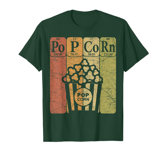Popcorn Periodic Table Elements Cinema Lover Movie Snack T-Shirt