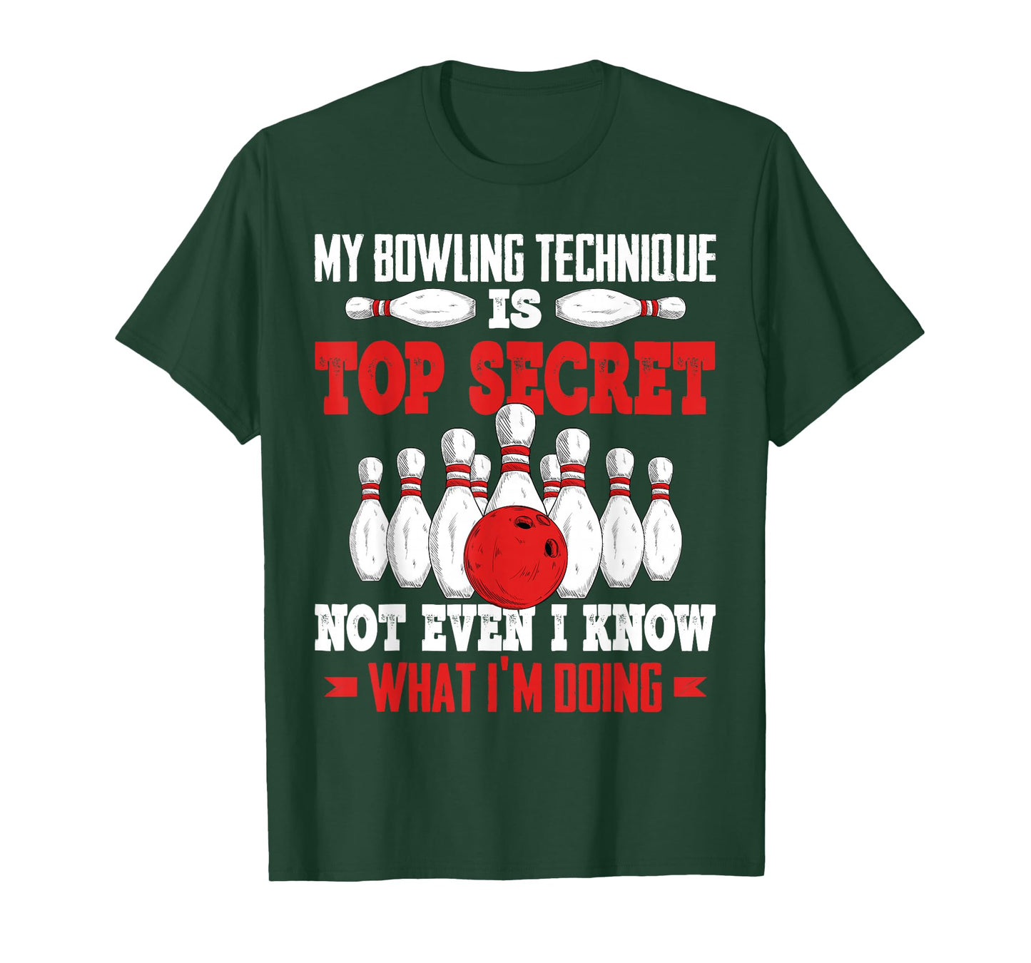 Funny Bowling Technique Ball Bowler Bowling Men Kids Boys T-Shirt
