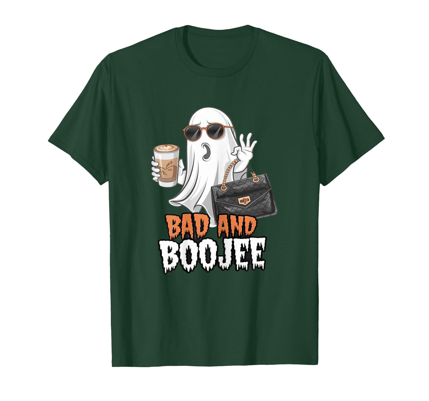 Halloween B00Jee Ghost Funny Spooky Season Bad and Boo-Jee T-Shirt