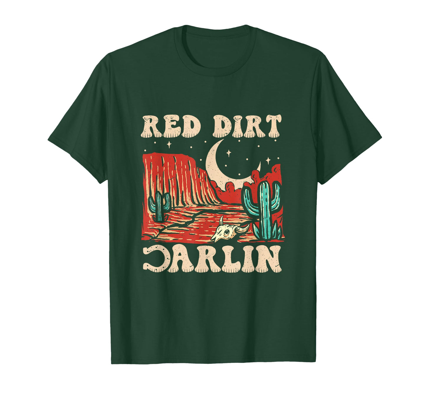 Red Dirt Country Music Western Theme T-Shirt