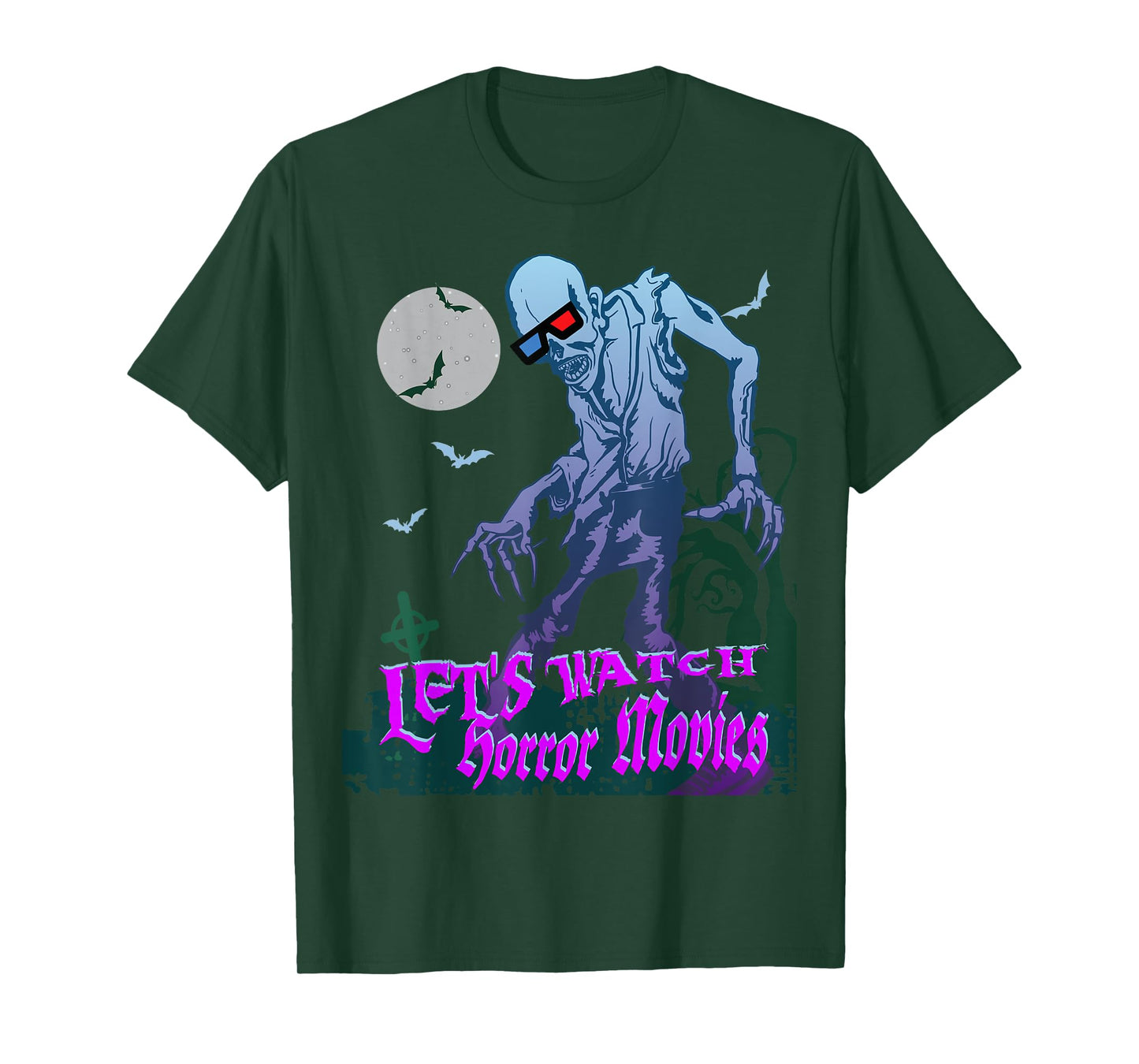 Lets Watch Horror Movies Scary Zombie Halloween T-Shirt