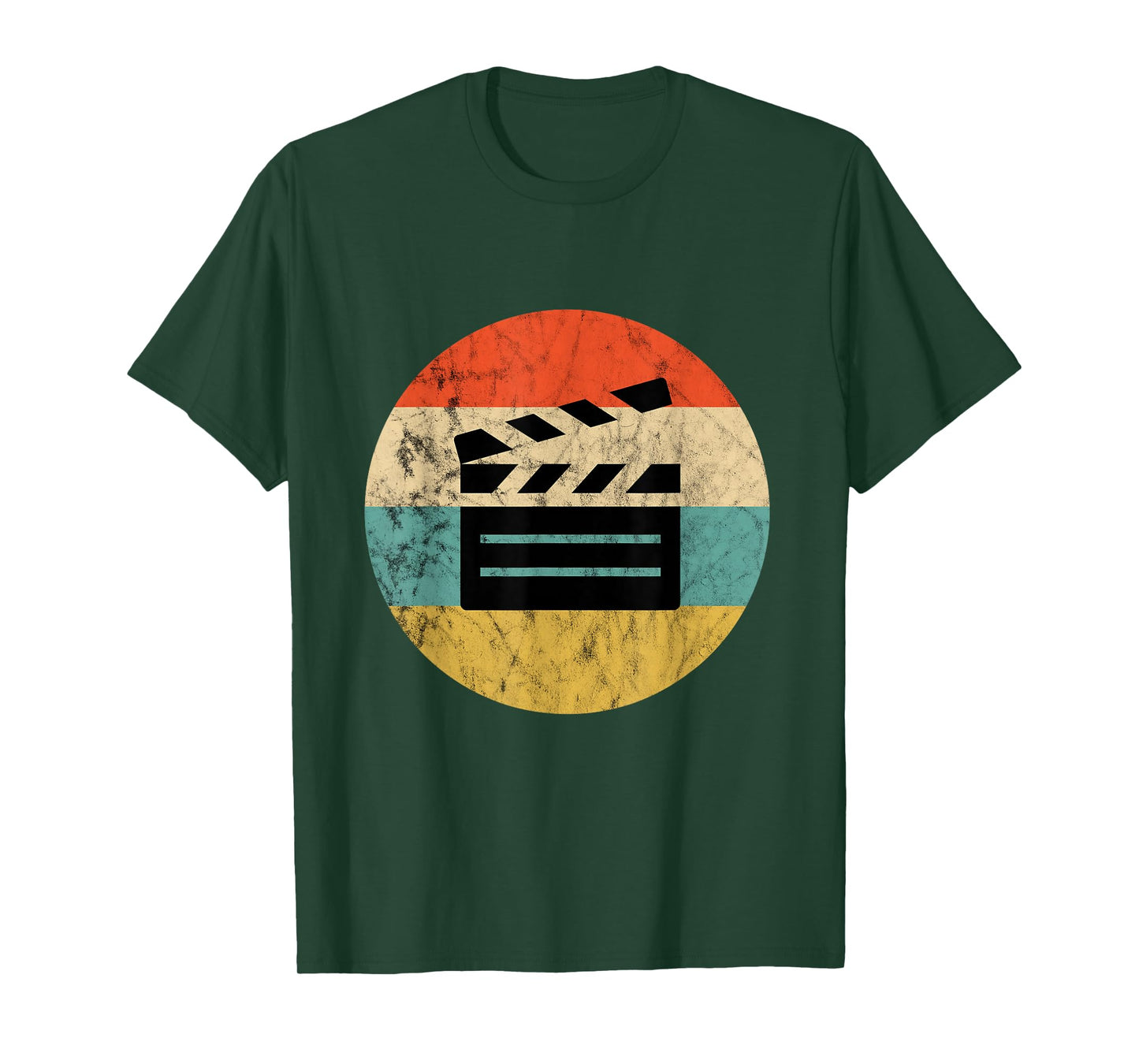 Filmmaker Clapboard Film Director Lover Retro Vintage Sunset T-Shirt