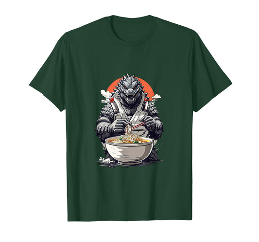 Japanese Monster Kaiju Eating Ramen T-Shirt