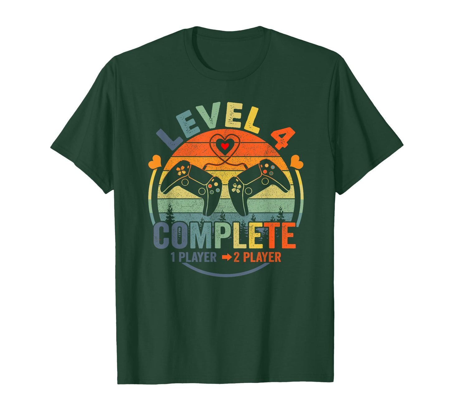 Gamer 4th Wedding Anniversary Level 4 Complete Anniversary T-Shirt