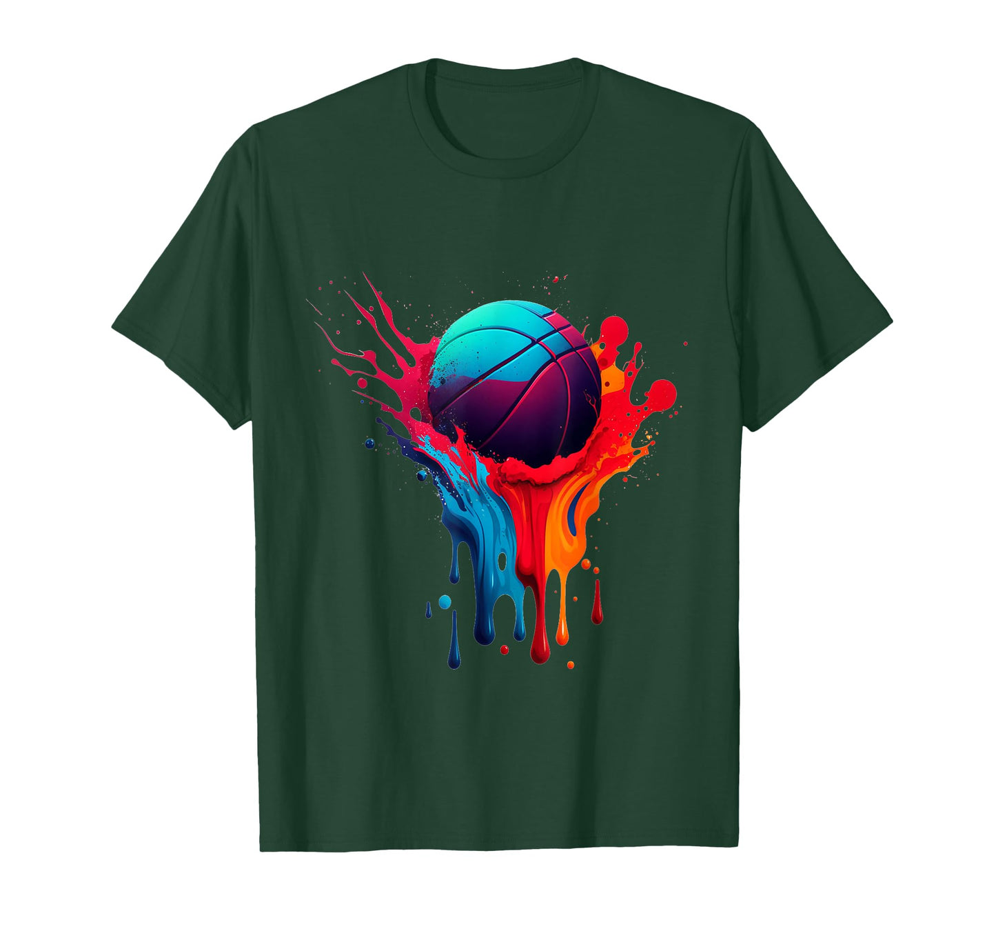 Basketball Splash Basketball Splatter Paint Bball Player T-Shirt