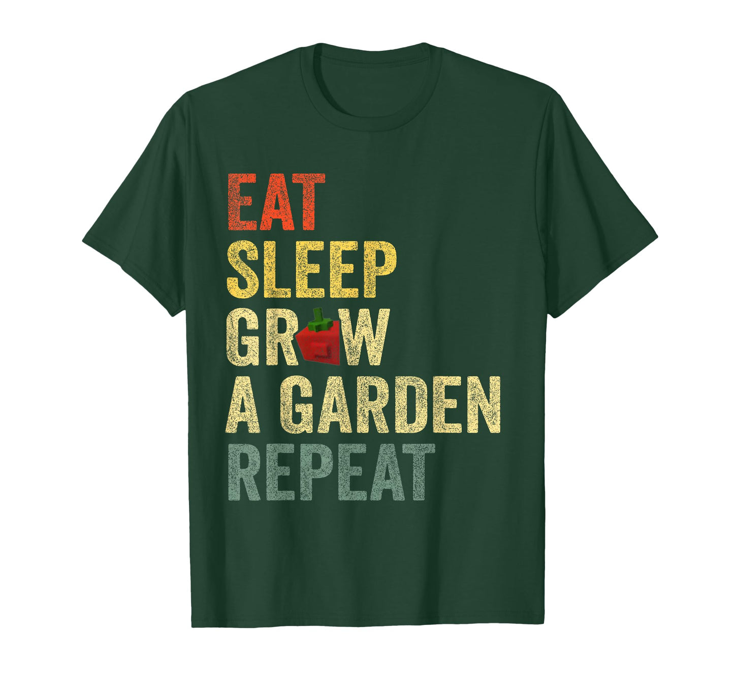 Funny Game Eat Sleep Grow A Garden Repeat Vintage Gamer T-Shirt