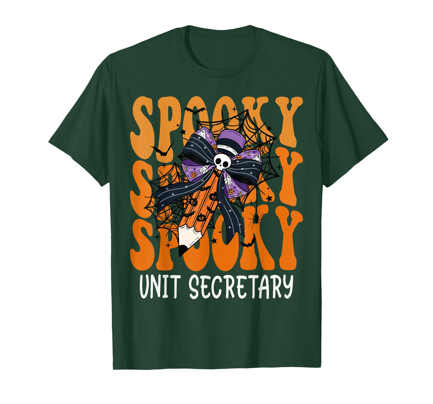 Spooky Unit Secretary Halloween School T-Shirt