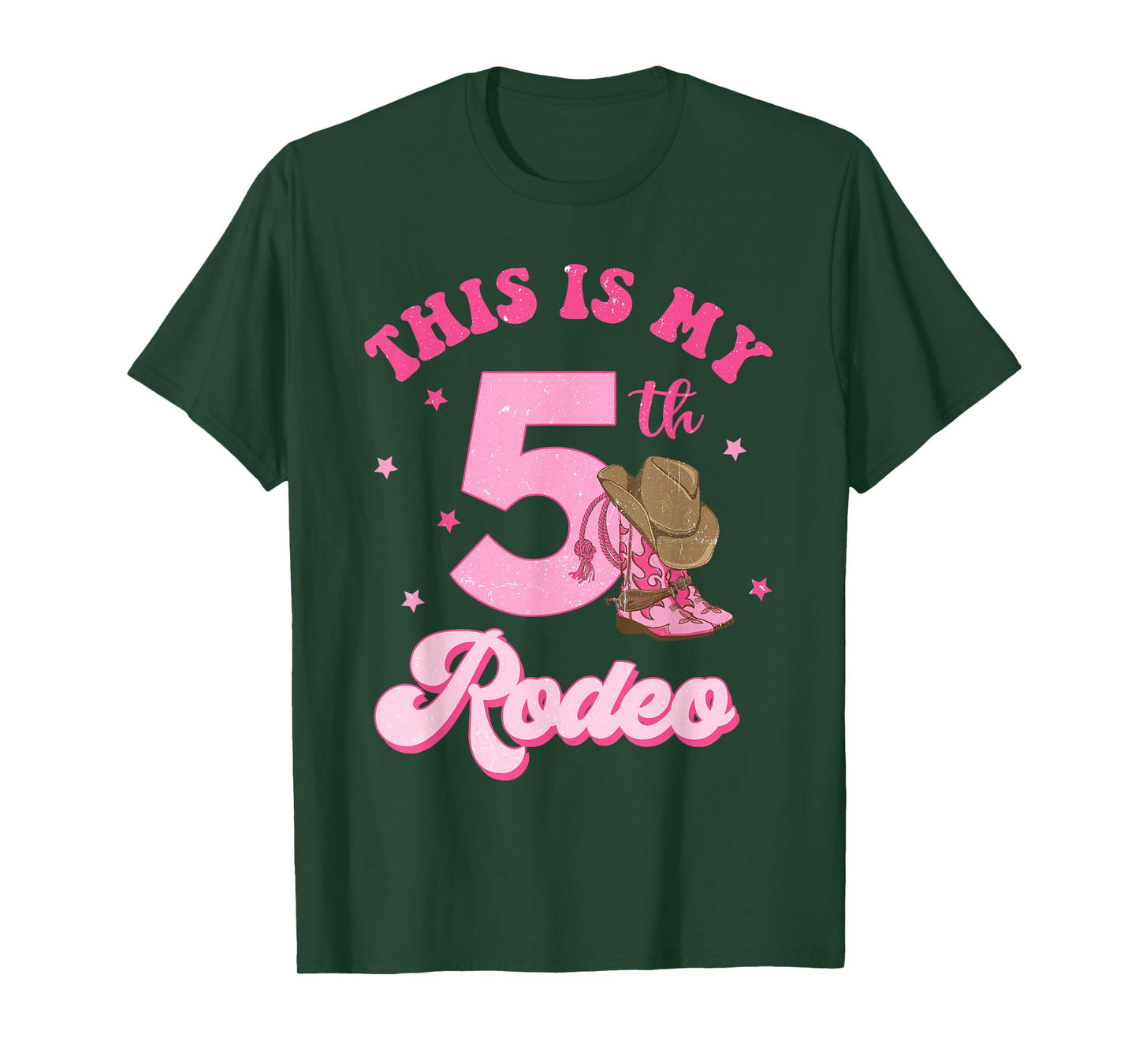 This Is My 5th Rodeo Western Cowgirl 5 Year Old Birthday T-Shirt