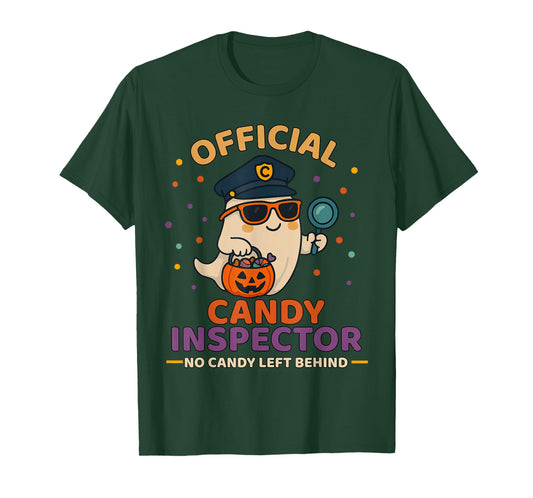 Official Candy Inspector Halloween Crew Costume T-Shirt