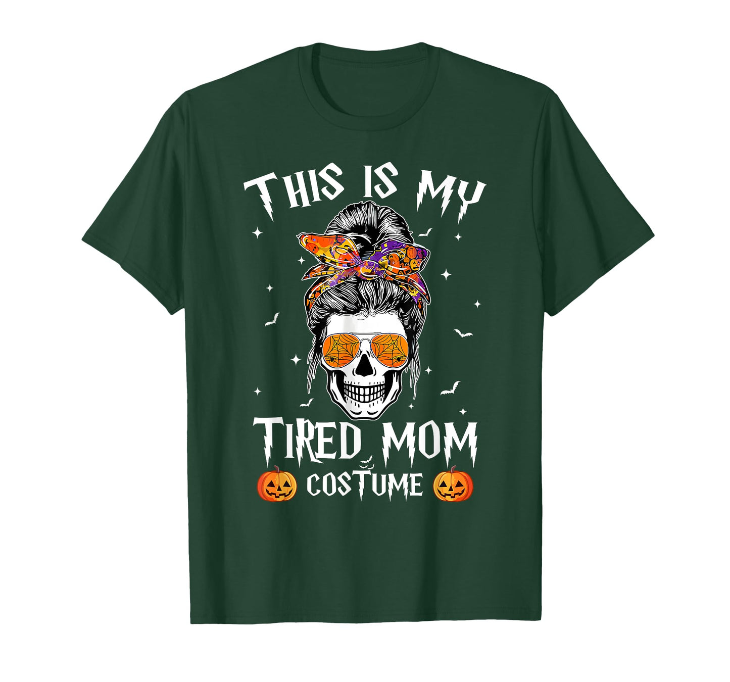 This is my Tired Mom Costume Messy Bun Halloween Costume T-Shirt