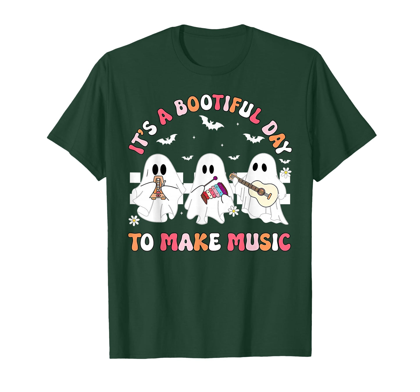 Music Teacher Halloween It's A Bootiful Day to Make Music T-Shirt