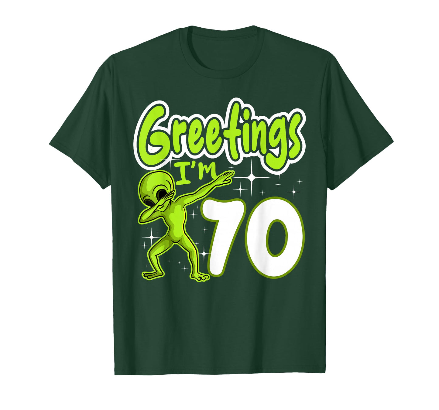 Alien 70th Birthday Dubbing Party Space Galaxy Traveler UFO T-Shirt