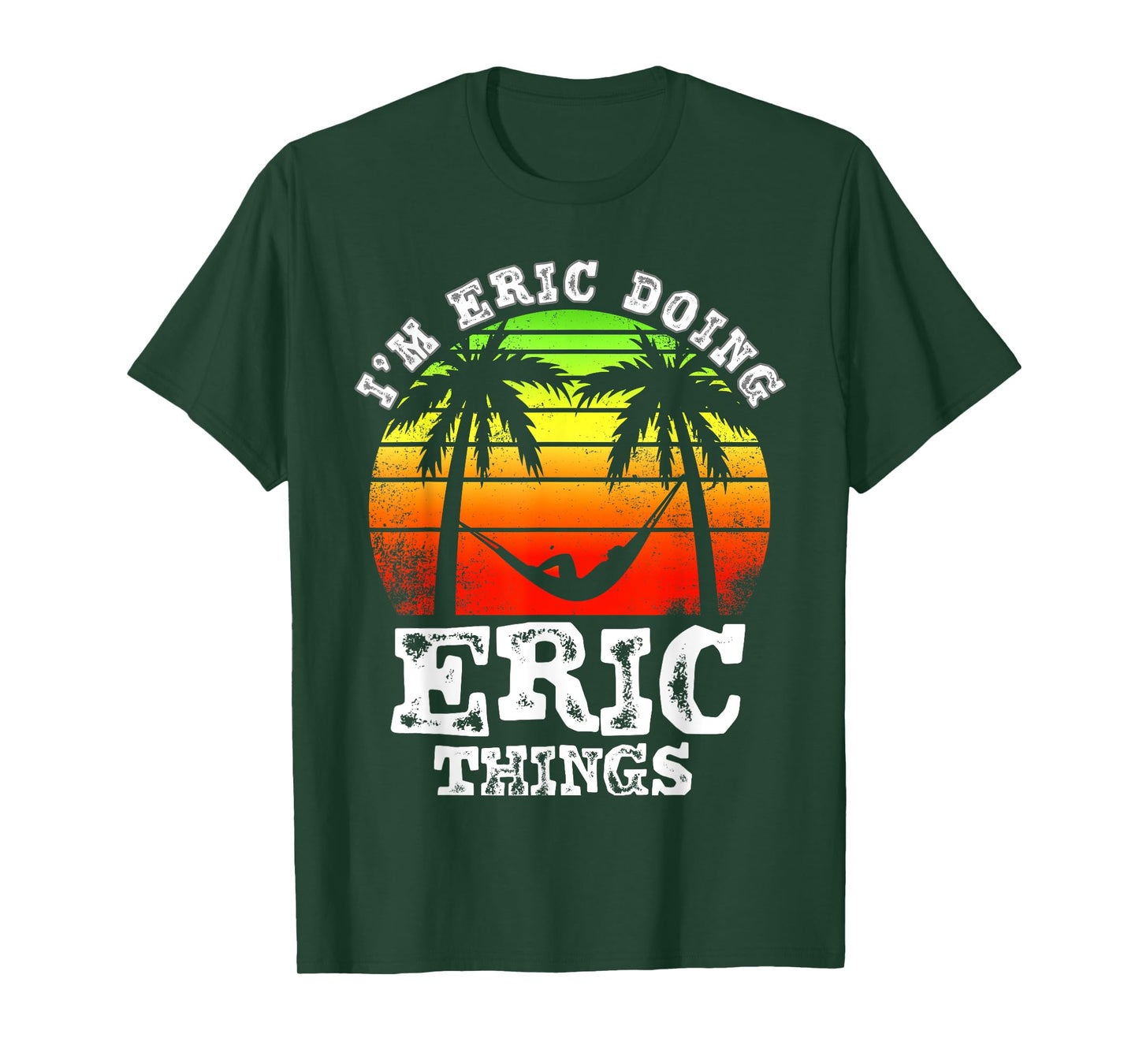 I'm Eric Doing Eric Things Vintage Retro Sunset T-Shirt