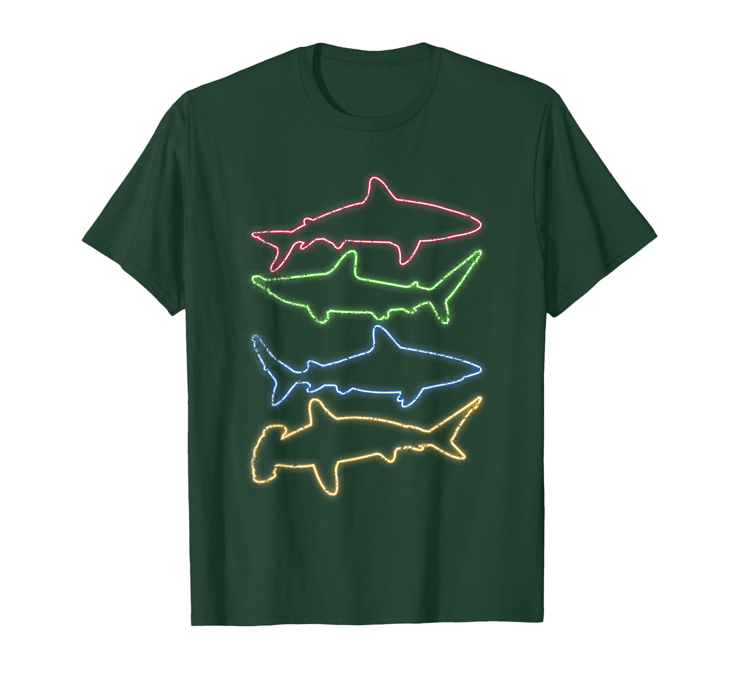 Sea Monster Colorful Ocean Animals Predator Shark T-Shirt