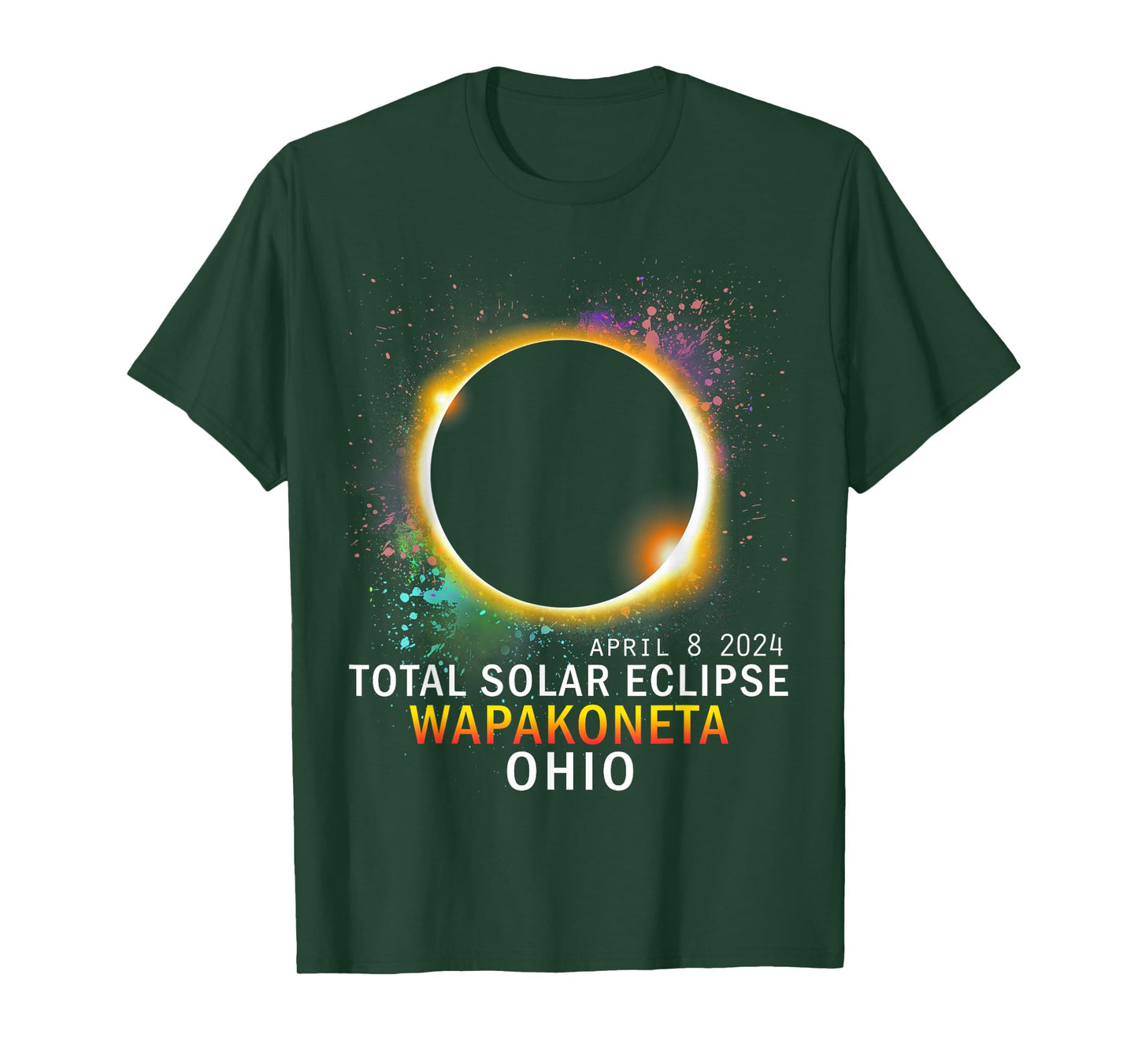 Wapakoneta Ohio Total Solar Eclipse April 8 2024 T-Shirt